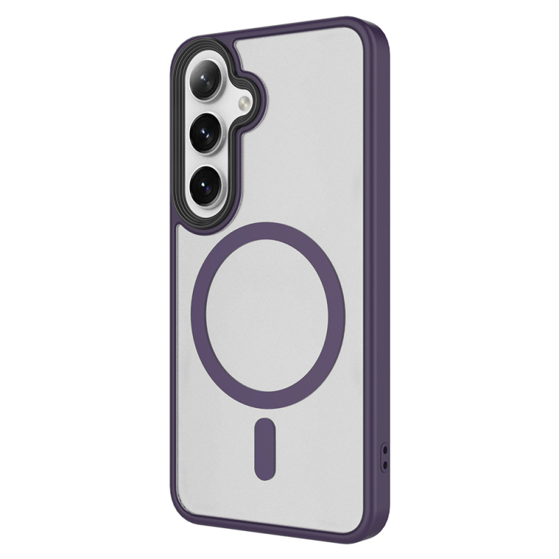 Galaxy S25 FE Case Hard PC Back Surface Wireless Charging Enabled Zore Fleet M-safe Cover - 11