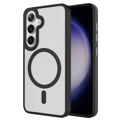 Galaxy S25 FE Case Hard PC Back Surface Wireless Charging Enabled Zore Fleet M-safe Cover - 6