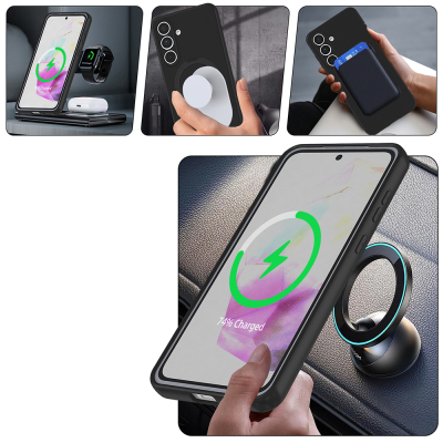 Galaxy S25 FE Case M-safe Charging Stand Zore Samara Cover - 6