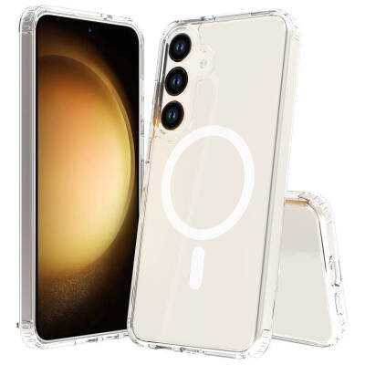 Galaxy S25 FE Case M-safe Charging Transparent Hard PC Zore Embos Cover - 3
