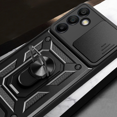Galaxy S25 FE Case Magnetic Stand Camera Protection Zore Sliding Vega Cover - 9