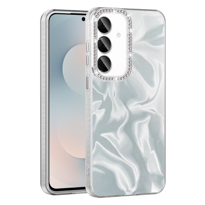 Galaxy S25 FE Case with Airbag, Shiny Stone Detail Design, Zore Esila Cover - 2