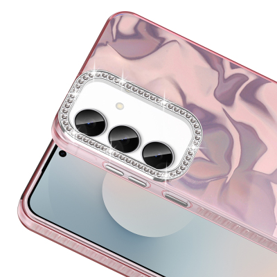 Galaxy S25 FE Case with Airbag, Shiny Stone Detail Design, Zore Esila Cover - 7