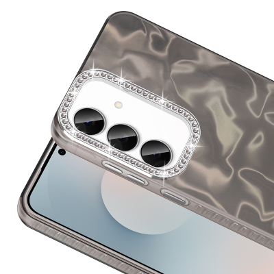 Galaxy S25 FE Case with Airbag, Shiny Stone Detail Design, Zore Esila Cover - 10