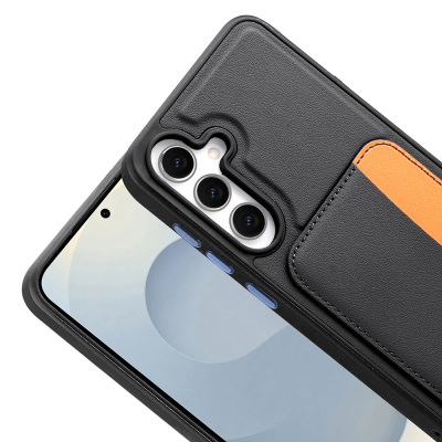 Galaxy S25 FE Case with Card Holder Zore X-Card Silicone Cover - 14