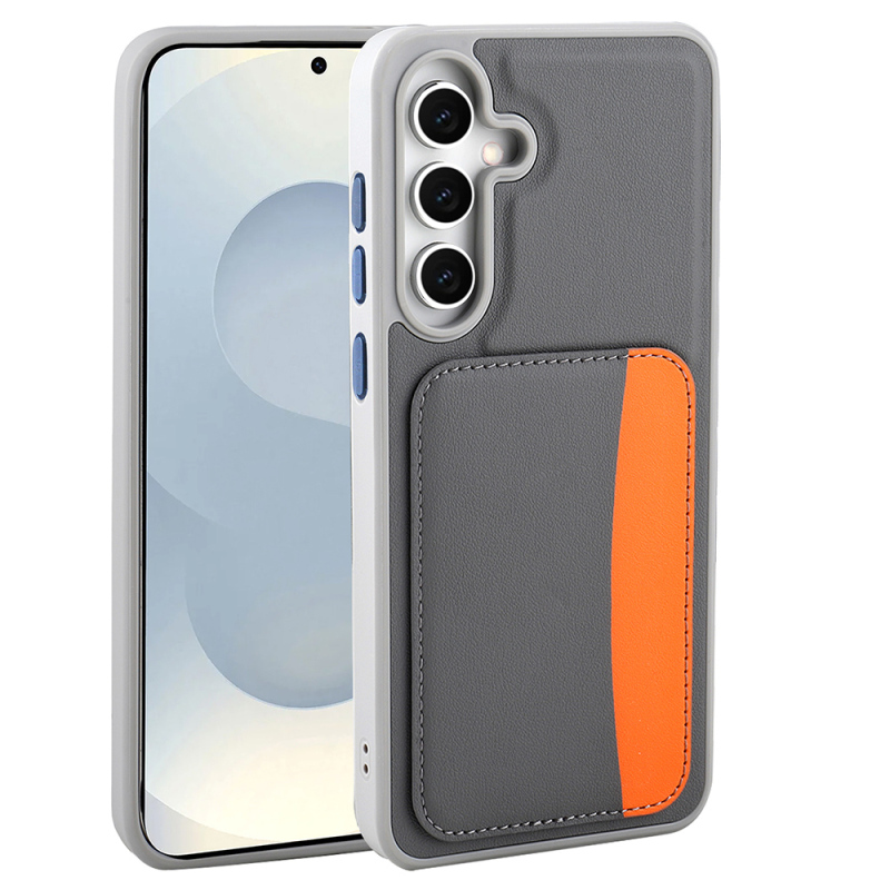 Galaxy S25 FE Case with Card Holder Zore X-Card Silicone Cover - 11