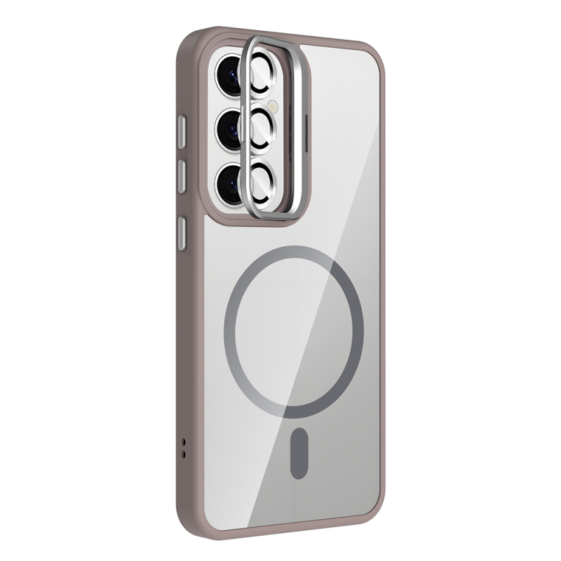 Galaxy S25 FE Case with Stand and Camera Lens Gift Zore Etro Cover with M-Safe Charging Function - 9