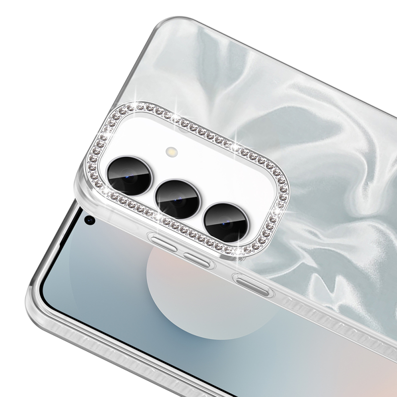 Galaxy S25 FE Kılıf Airbagli Parlak Taş Detay Tasarımlı Zore Esila Kapak - 4