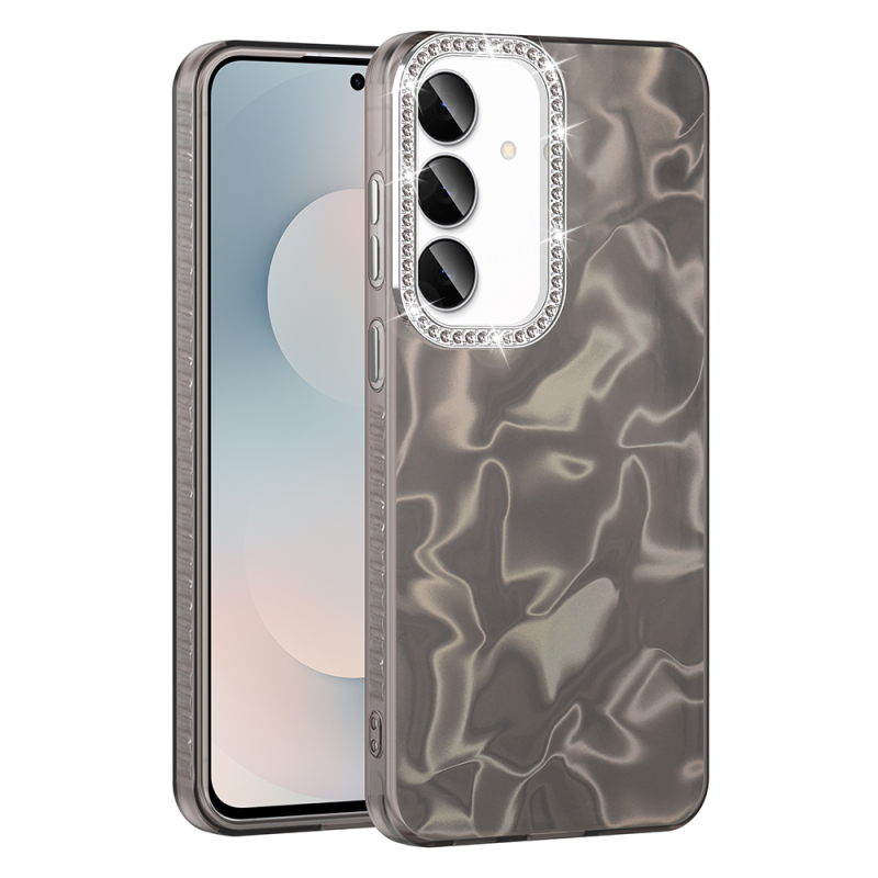 Galaxy S25 FE Kılıf Airbagli Parlak Taş Detay Tasarımlı Zore Esila Kapak - 8