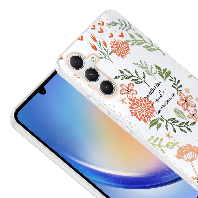 Galaxy S25 FE Kılıf Kamera Korumalı Desenli Zore Klip Kapak - 12
