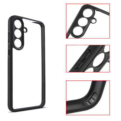 Galaxy S25 FE Kılıf Kamera Korumalı Şeffaf Arka Yüzey Zore New Roll Kapak - 7