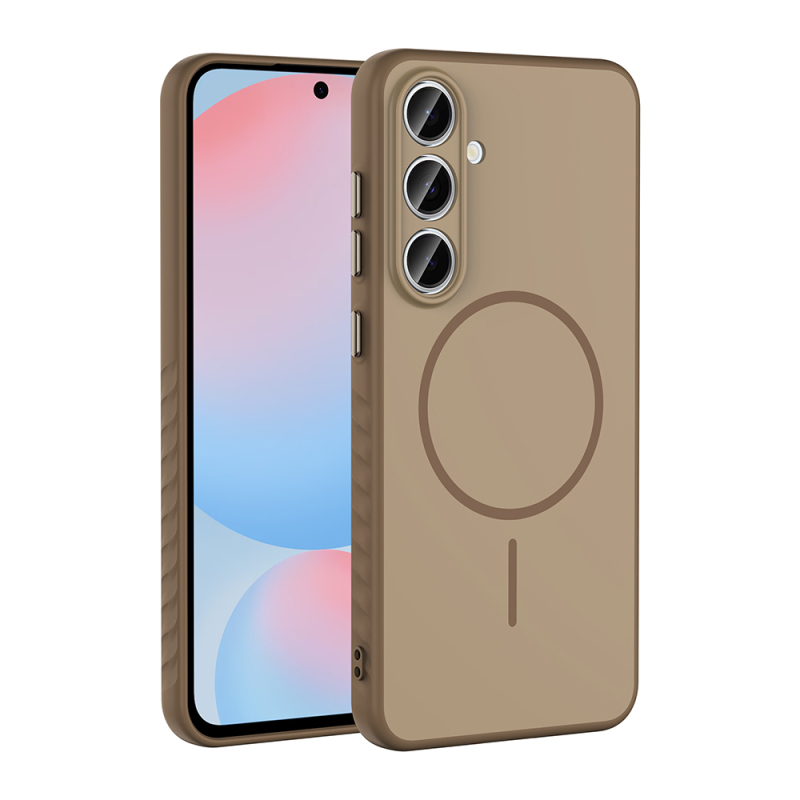 Galaxy S25 FE Kılıf M-safe Şarj Özellikli Zore Tea Kapak - 1