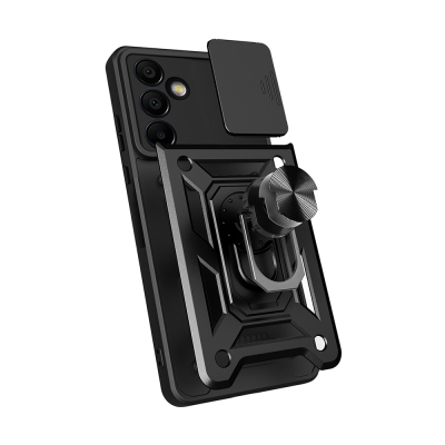 Galaxy S25 FE Kılıf Magnetik Standlı Kamera Korumalı Zore Sürgülü Vega Kapak - 4