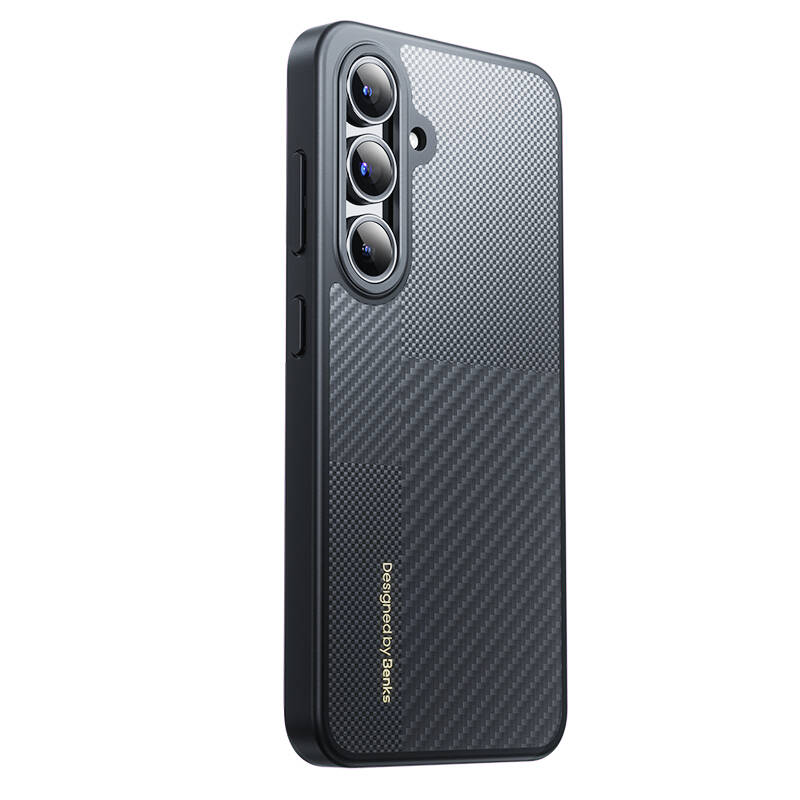Galaxy S25 Kılıf M-safe Şarj Özellikli Karbon Fiber Benks Montage Hybrid ArmorPro Kevlar Kapak - 2
