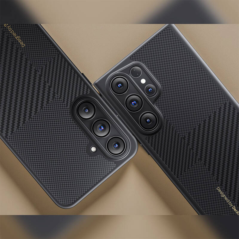 Galaxy S25 Kılıf M-safe Şarj Özellikli Karbon Fiber Benks Montage Hybrid ArmorPro Kevlar Kapak - 10