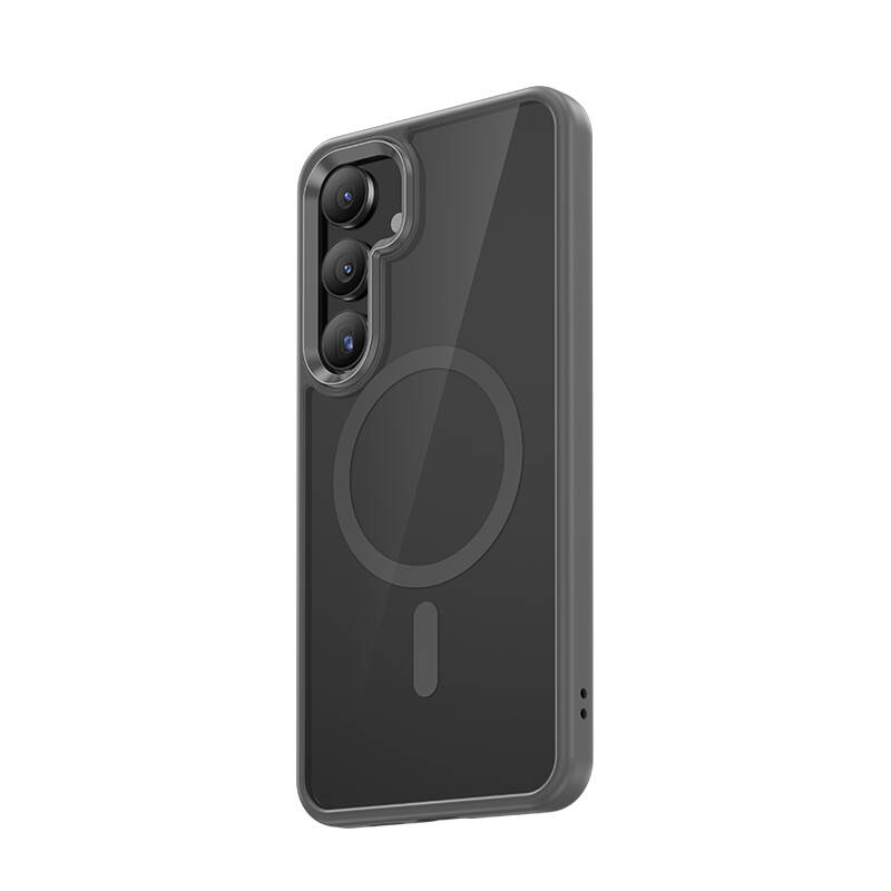Galaxy S25 Kılıf M-safe Şarj Özellikli Şeffaf Arka Yüzey Benks MagClap TPU Çerçeve Kapak - 2