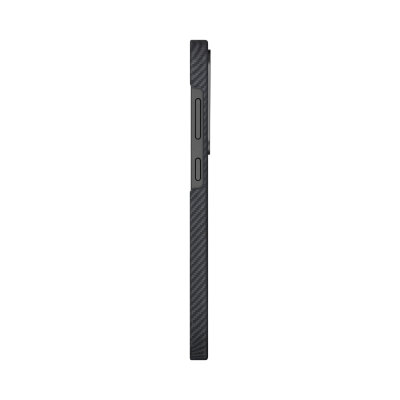 Galaxy S25 Kılıf Magsafe Şarj Özellikli 600D Aramid Fiber Pitaka Ultra-Slim Classic Serisi Black-Grey Twill Kapak - 3