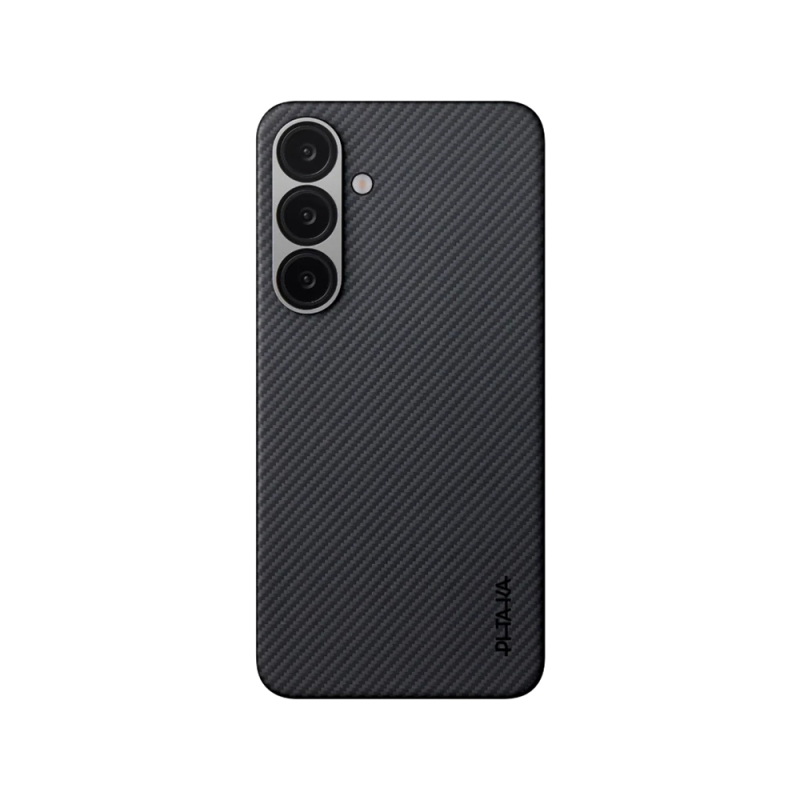 Galaxy S25 Plus Case Magsafe Charging Feature 600D Aramid Fiber Pitaka Ultra-Slim Classic Series Black-Grey Twill Cover - 2