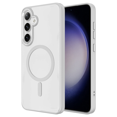 Galaxy S25 Plus Case Zore Chrome Magsafe Silicone Cover with Magsafe Charging Feature - 5