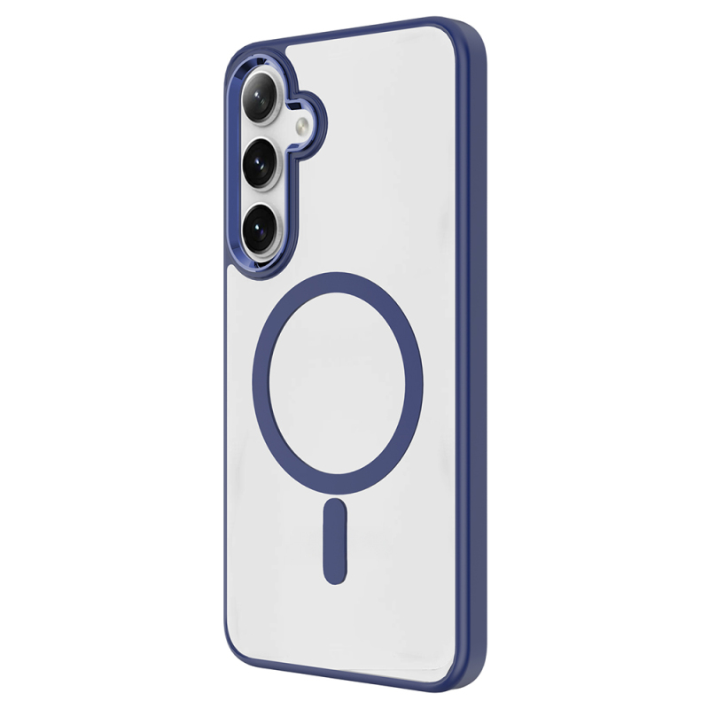 Galaxy S25 Plus Case Zore Chrome Magsafe Silicone Cover with Magsafe Charging Feature - 9