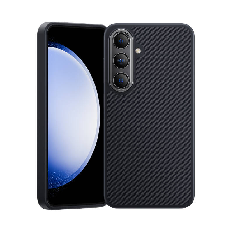 Galaxy S25 Plus Kılıf Karbon Fiber M-safe Şarj Özellikli Benks Hybrid ArmorPro 600D Kevlar Kapak - 2