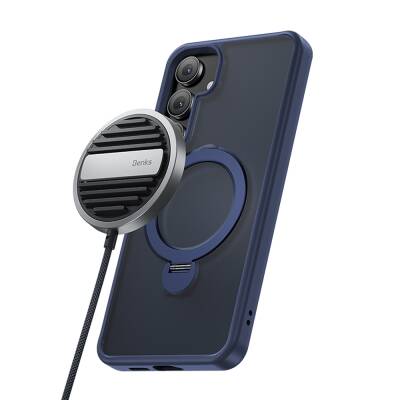 Galaxy S25 Plus Kılıf M-safe Şarj Özellikli Benks Standlı Mist Protective Kapak - 5