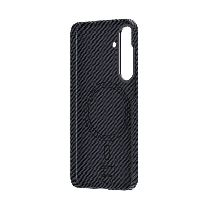 Galaxy S25 Plus Kılıf M-safe Şarj Özellikli Karbon Fiber Benks Essential ArmorAir 600D Kevlar Kapak - 6