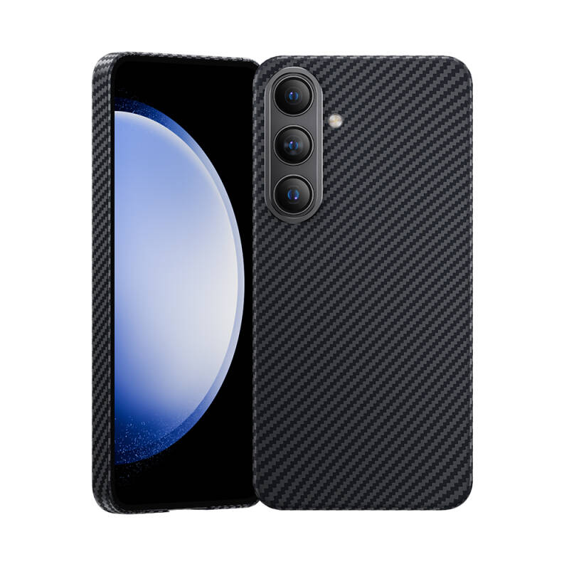 Galaxy S25 Plus Kılıf M-safe Şarj Özellikli Karbon Fiber Benks Essential ArmorAir 600D Kevlar Kapak - 1