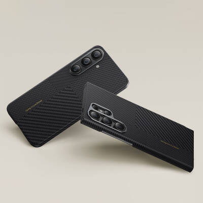 Galaxy S25 Plus Kılıf M-safe Şarj Özellikli Karbon Fiber Benks Montage ArmorAir Kevlar Kapak - 5