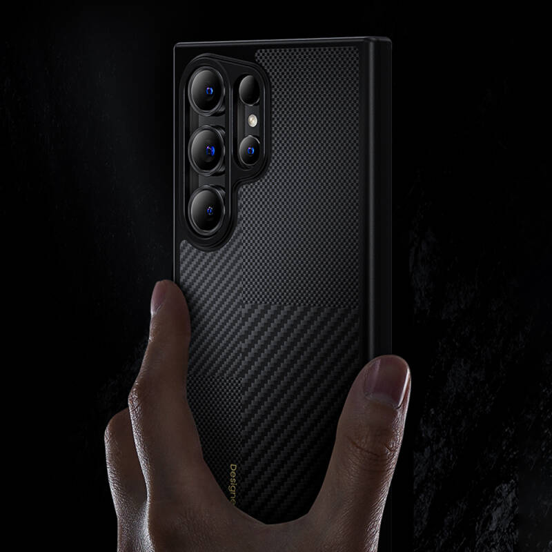 Galaxy S25 Plus Kılıf M-safe Şarj Özellikli Karbon Fiber Benks Montage Hybrid ArmorPro Kevlar Kapak - 9