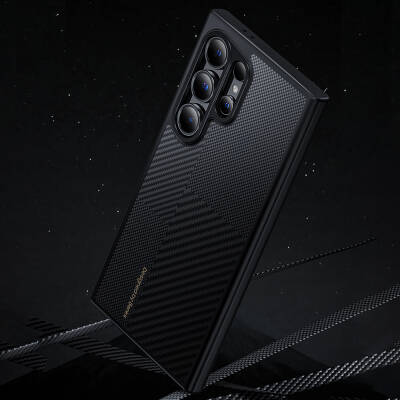 Galaxy S25 Plus Kılıf M-safe Şarj Özellikli Karbon Fiber Benks Montage Hybrid ArmorPro Kevlar Kapak - 4