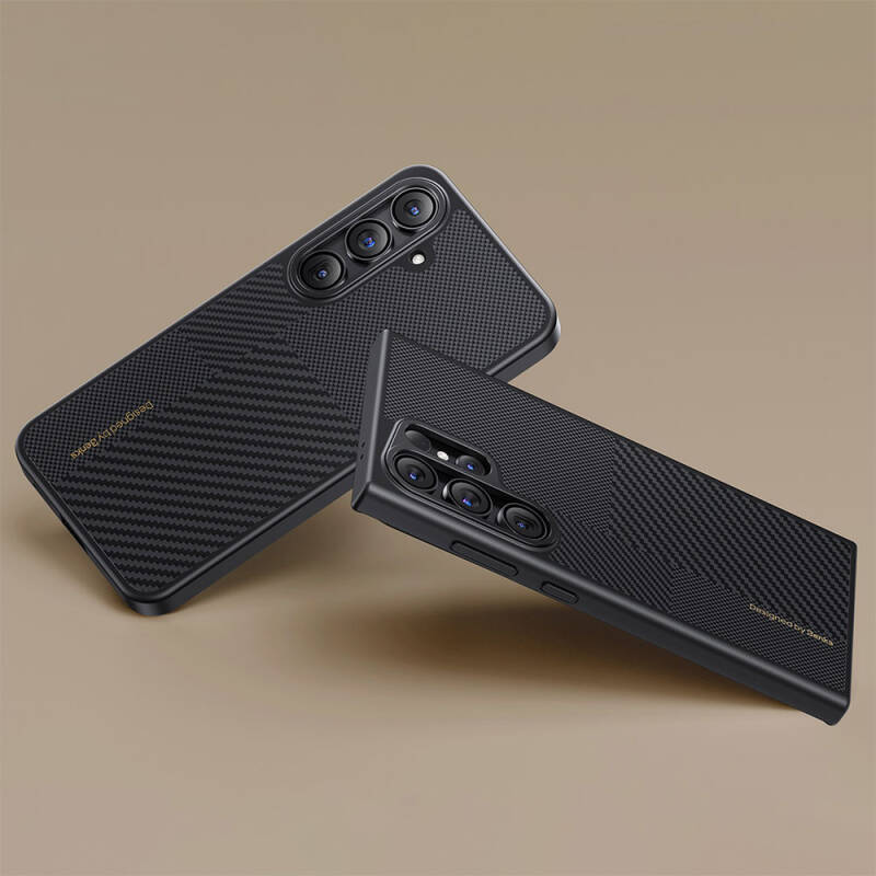Galaxy S25 Plus Kılıf M-safe Şarj Özellikli Karbon Fiber Benks Montage Hybrid ArmorPro Kevlar Kapak - 7