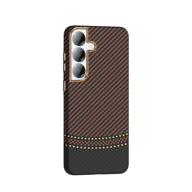 Galaxy S25 Plus Kılıf M-safe Şarj Özellikli Karbon Fiber Görünümlü Zore Gros Kapak - 12