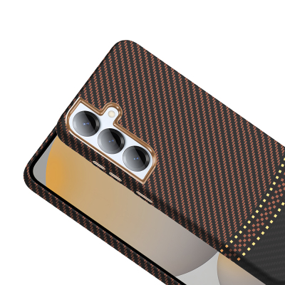 Galaxy S25 Plus Kılıf M-safe Şarj Özellikli Karbon Fiber Görünümlü Zore Gros Kapak - 13