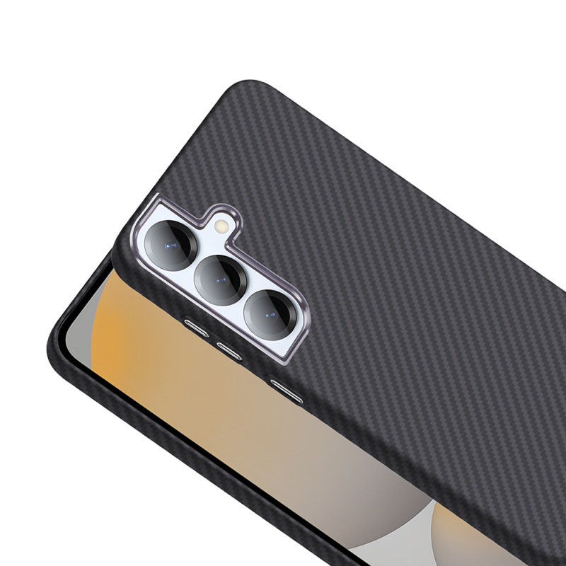 Galaxy S25 Plus Kılıf M-safe Şarj Özellikli Karbon Fiber Görünümlü Zore Gros Kapak - 9