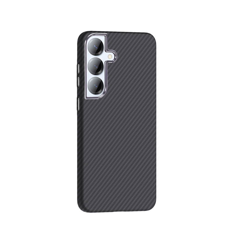 Galaxy S25 Plus Kılıf M-safe Şarj Özellikli Karbon Fiber Görünümlü Zore Gros Kapak - 8