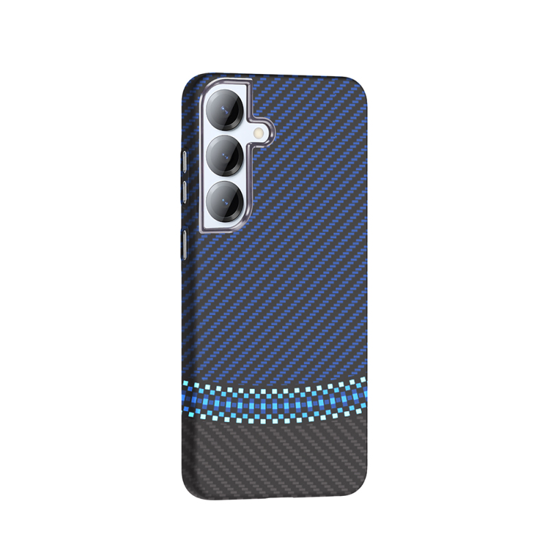 Galaxy S25 Plus Kılıf M-safe Şarj Özellikli Karbon Fiber Görünümlü Zore Gros Kapak - 18