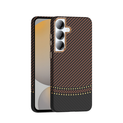 Galaxy S25 Plus Kılıf M-safe Şarj Özellikli Karbon Fiber Görünümlü Zore Gros Kapak - 4