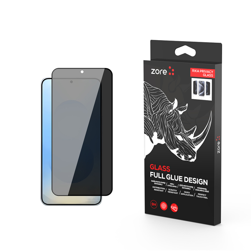 Galaxy S25 Plus Zore Rika Premium Privacy Tempered Glass Screen Protector - 1