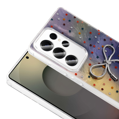 Galaxy S25 Ultra Case Camera Protection Figured Zore Ponti Silicone Cover - 11