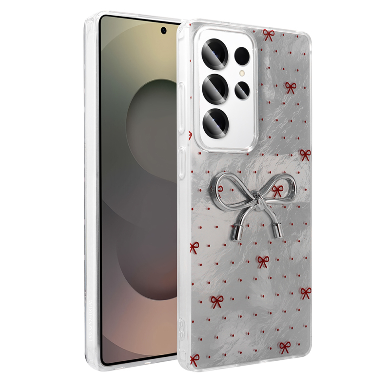 Galaxy S25 Ultra Case Camera Protection Figured Zore Ponti Silicone Cover - 4