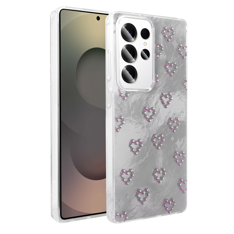 Galaxy S25 Ultra Case Camera Protection Figured Zore Ponti Silicone Cover - 5