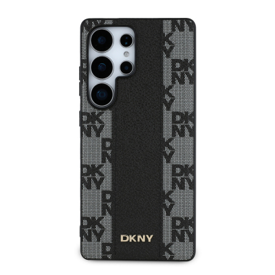 Galaxy S25 Ultra Case DKNY Original Licensed M-safe Charging Feature 3D Printed Checkered Pattern Cover - 4
