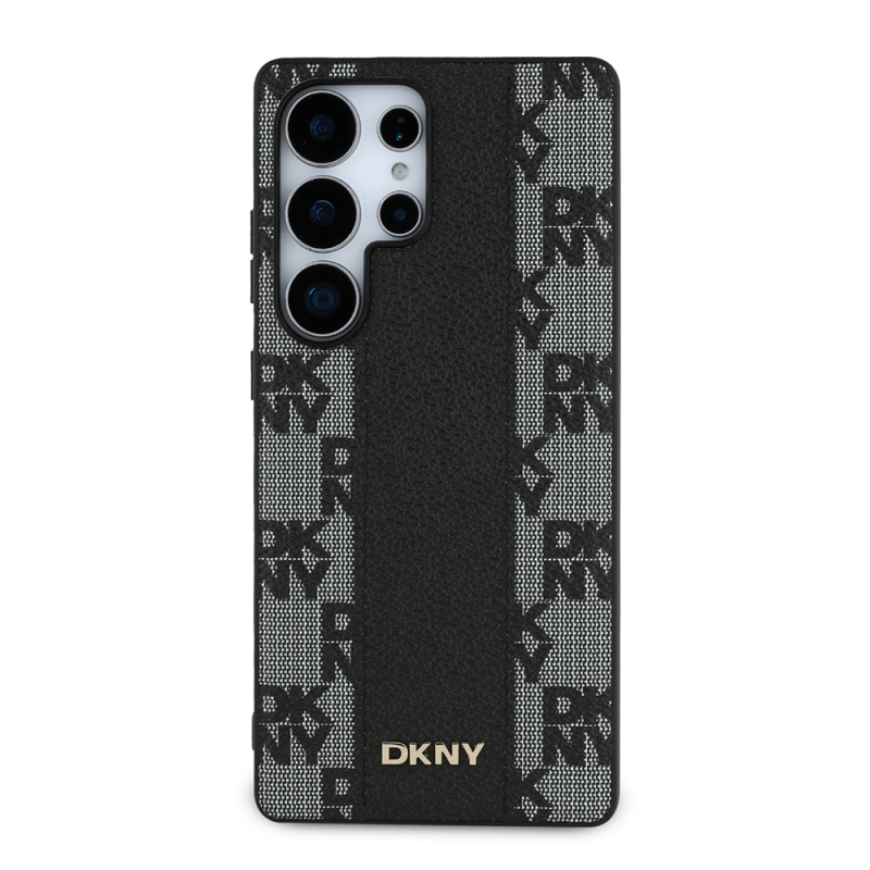 Galaxy S25 Ultra Case DKNY Original Licensed M-safe Charging Feature 3D Printed Checkered Pattern Cover - 4