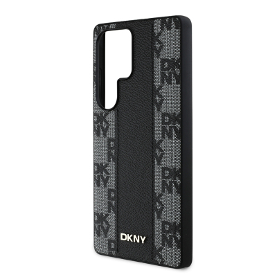 Galaxy S25 Ultra Case DKNY Original Licensed M-safe Charging Feature 3D Printed Checkered Pattern Cover - 7