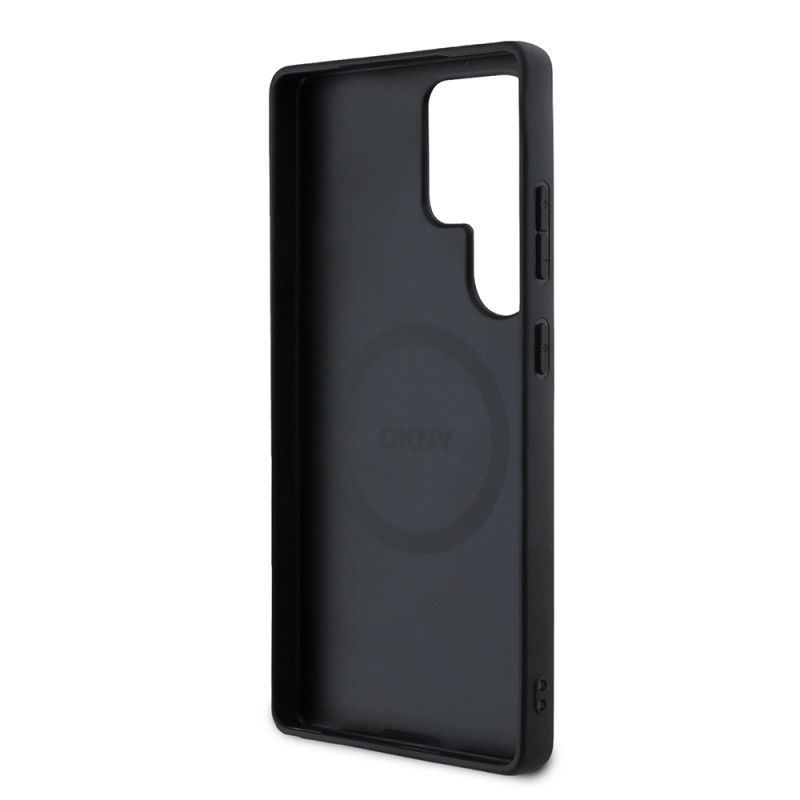 Galaxy S25 Ultra Case DKNY Original Licensed M-safe Charging Feature 3D Printed Checkered Pattern Cover - 15