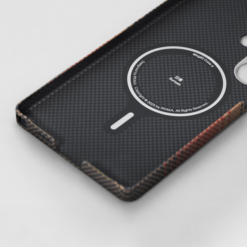 Galaxy S25 Ultra Case M-safe Charging Feature Aramid Fiber Pitaka Tactile Woven Sunset-Moonrise Series Cover - 11