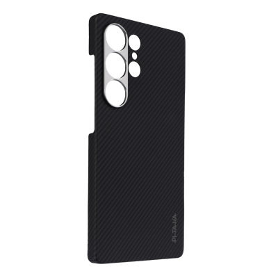 Galaxy S25 Ultra Case Magsafe Charging Feature 600D Aramid Fiber Pitaka Ultra-Slim Classic Series Black-Grey Twill Cover - 4
