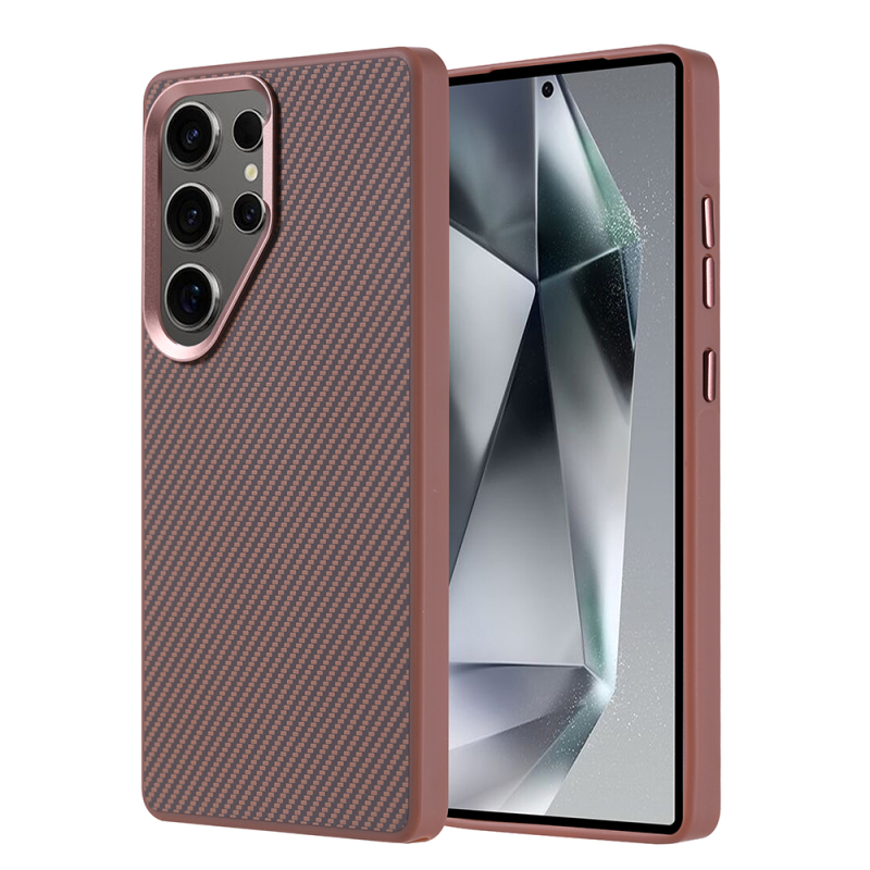 Galaxy S25 Ultra Case Magsafe Charging Feature Carbon Fiber Look Zore Troy Cover - 1