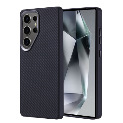 Galaxy S25 Ultra Case Magsafe Charging Feature Carbon Fiber Look Zore Troy Cover - 3